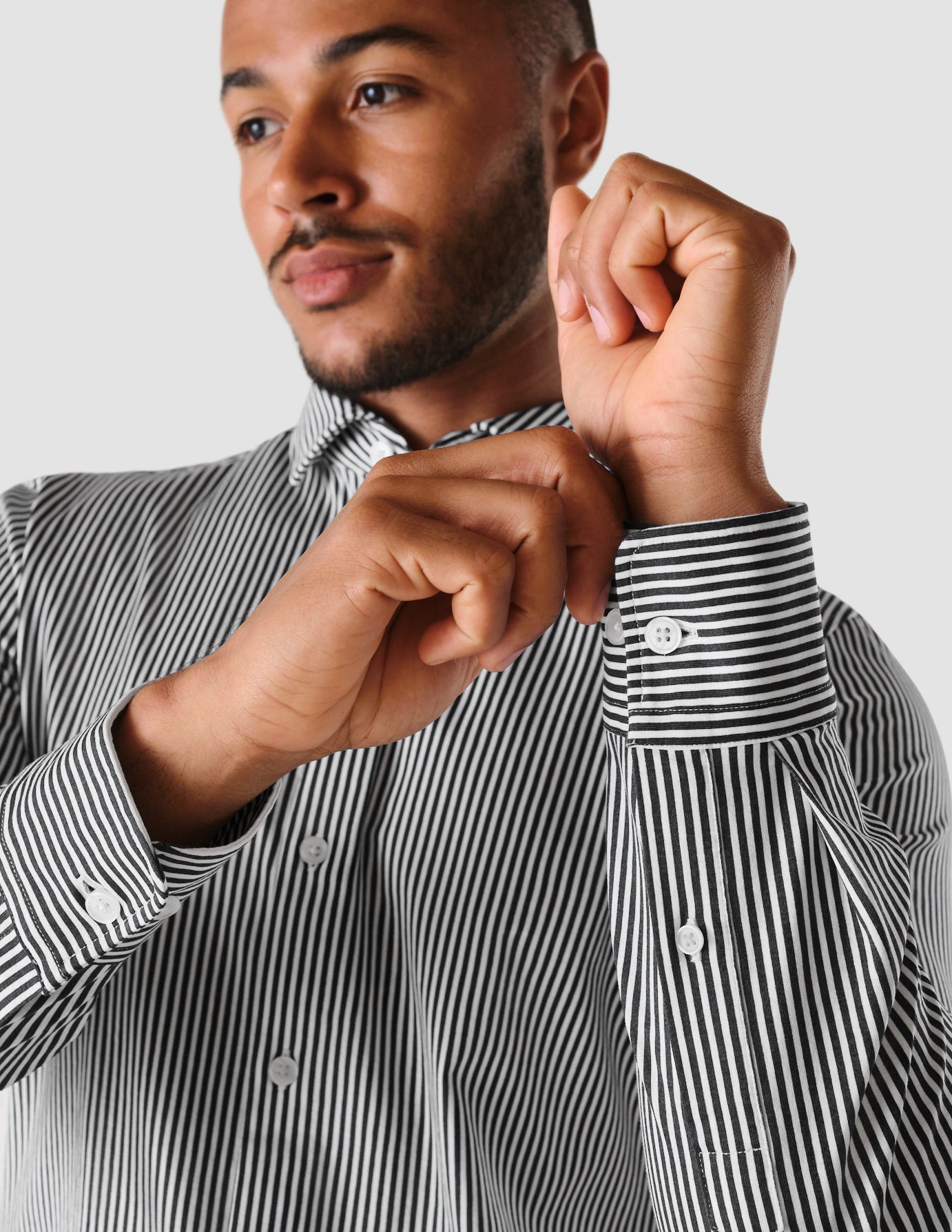 Classic Hemd Navy Stripes Slim